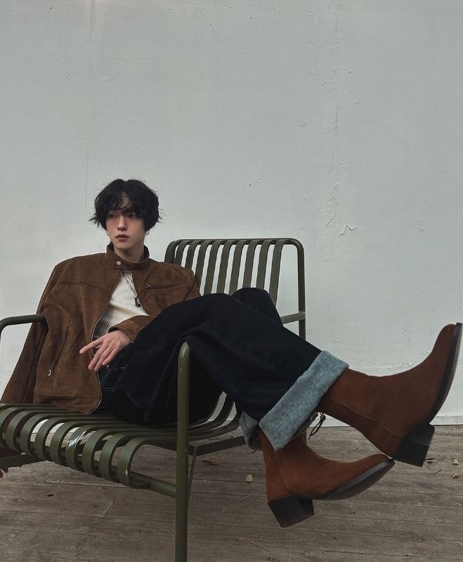 [Handmade] Rope suede boots