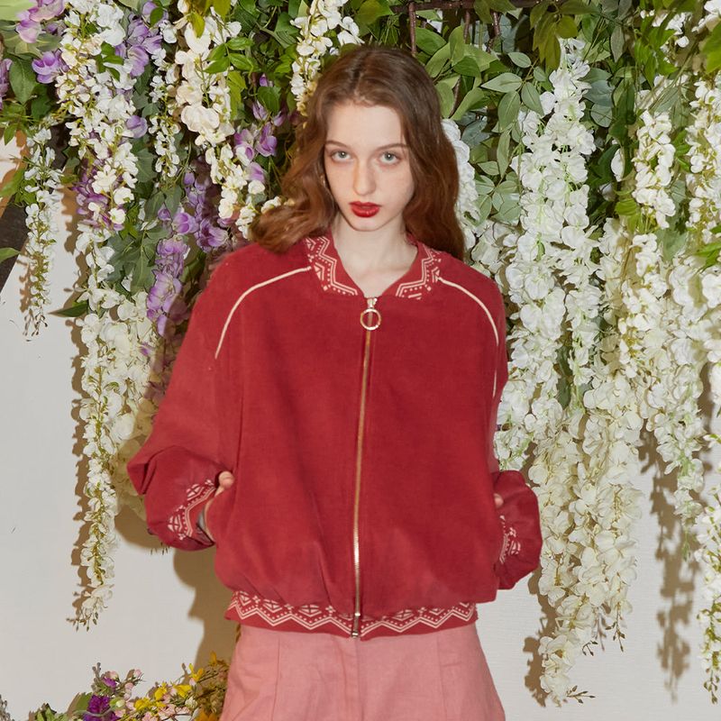 VITALSIGN(バイタルサイン)の「Flower Embroidered Corduroy Jumper(Jackets/Outerwear)」