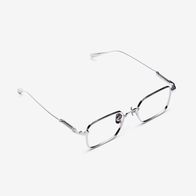 Knouun Square titanium glasses CODE. 102. D Silver