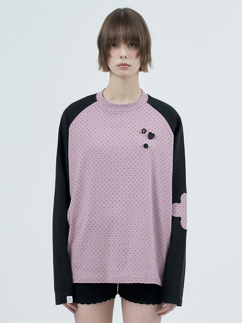 Fazed(フェイズド)の「patched raglen t-shirts / blueberry(Tops)」