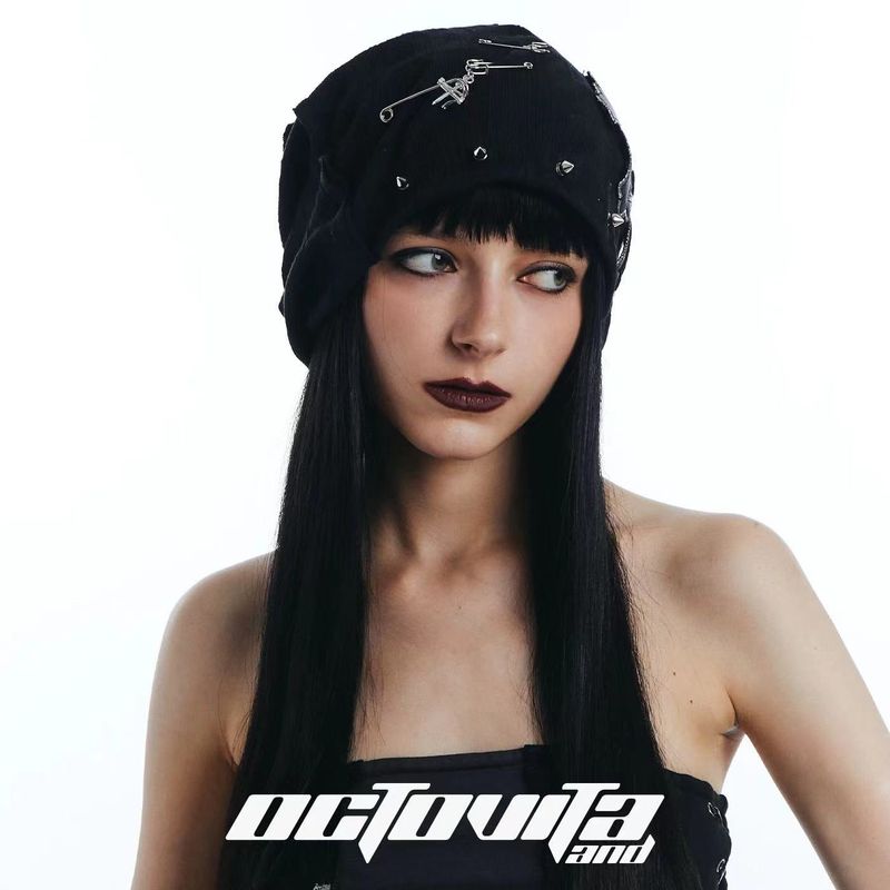 Black knitted hat
