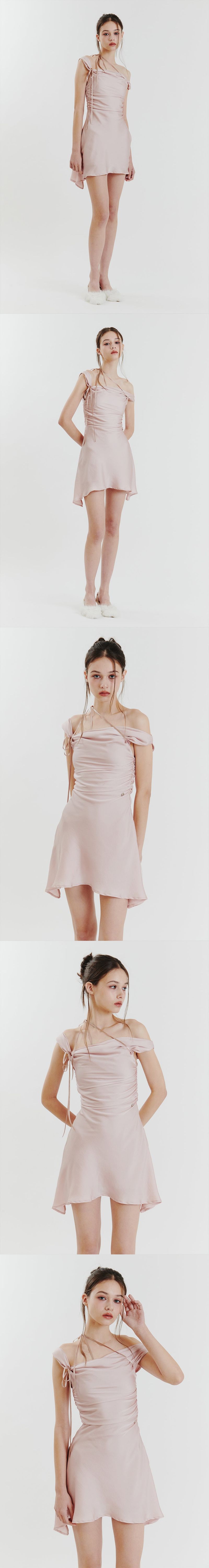 DEW COWL DRESS pink