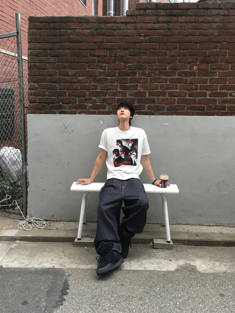 Jeff One Pleat Raw Wide Denim Pants