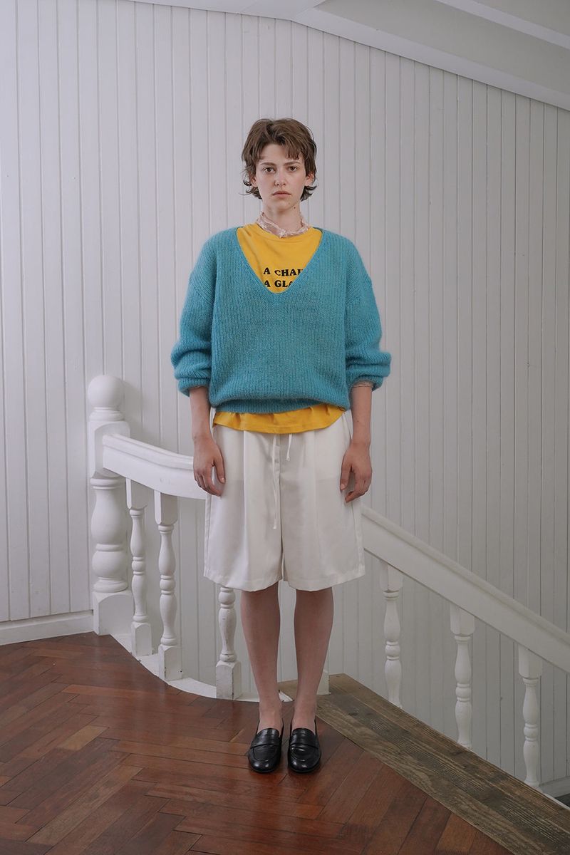 Pintuck bermuda pants_ivory