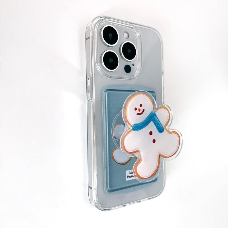 Snowman cookie phone grip (acrylic)