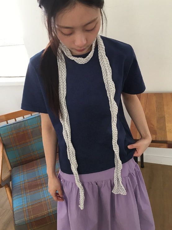 Tapen Chiffon Dot Scarf