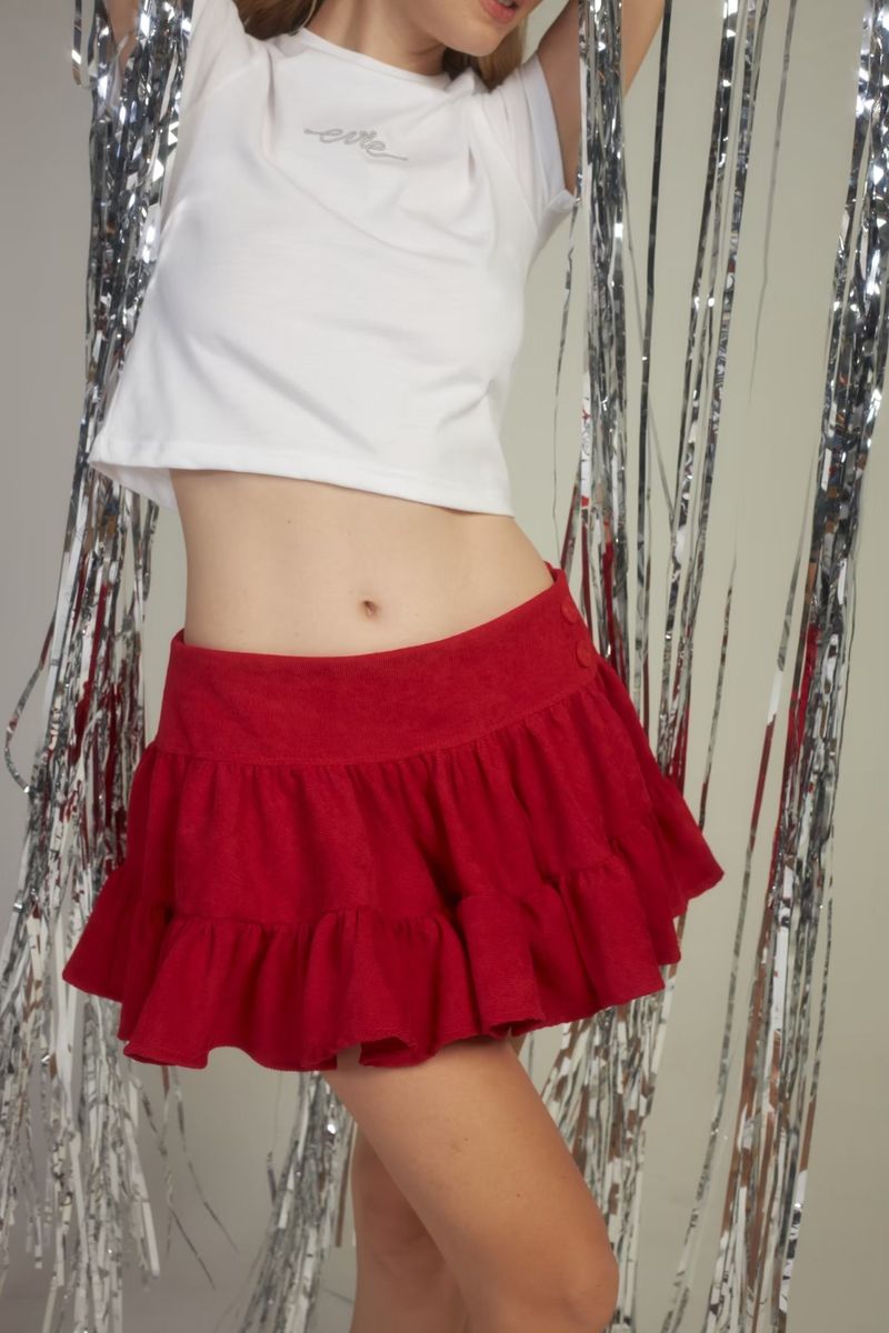 EVIE celyn DIVIDED SKIRT RED