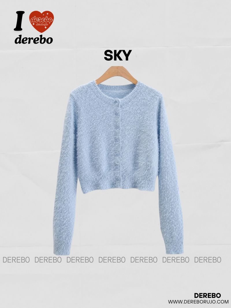 [SALE] Fluffy cropped pastel cardigan
