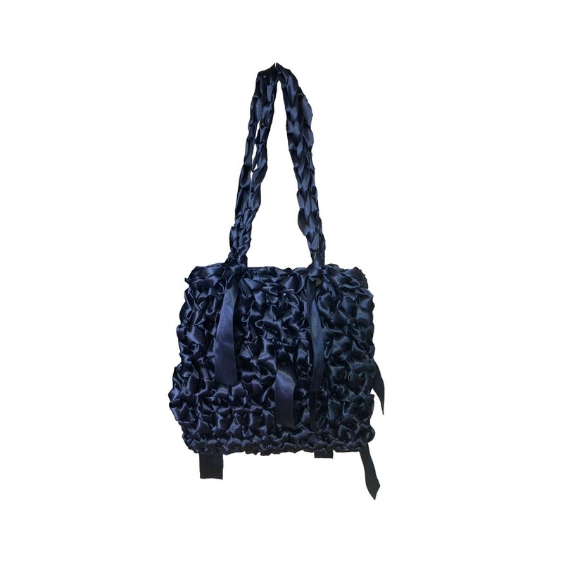 CROCHEANT(クロセアント)の「Satin sac cream & navy & magenta(Bags)」