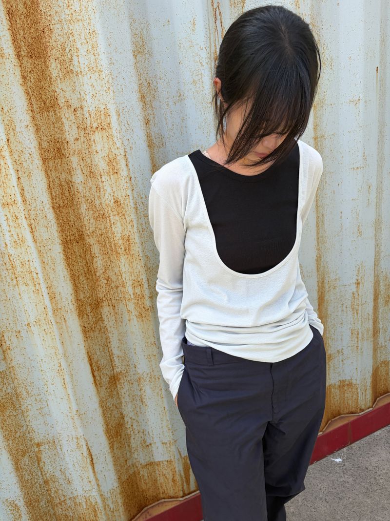 summer deep u-neck knit