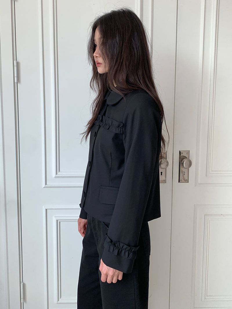 ROUND COLLAR FRILL JACKET (2C)