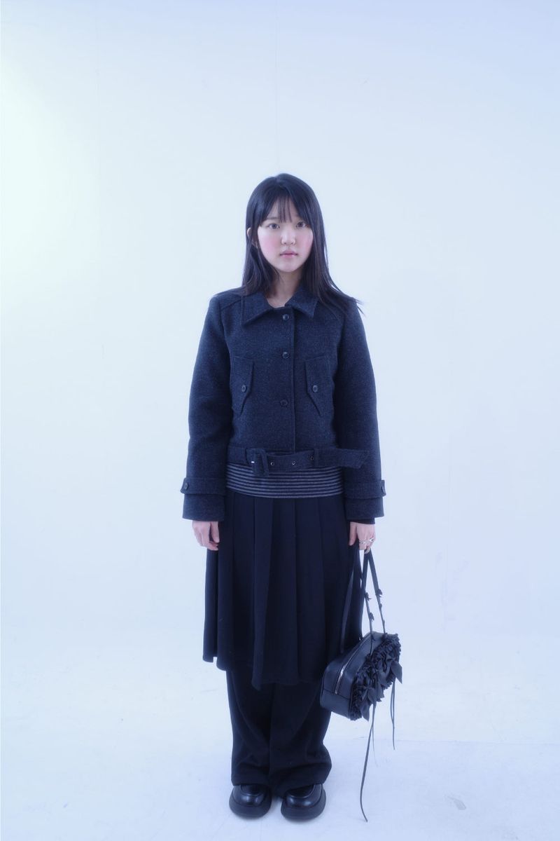 Zero belt short coat (2color)