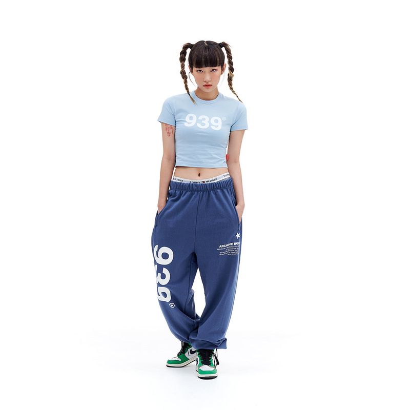 939 LOGO CROP TOP (SKY BLUE)