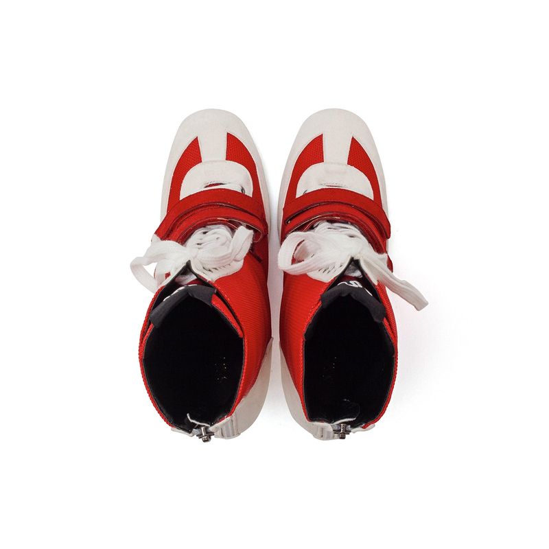 Boxing Velcro Lace-Up Heel(Red)