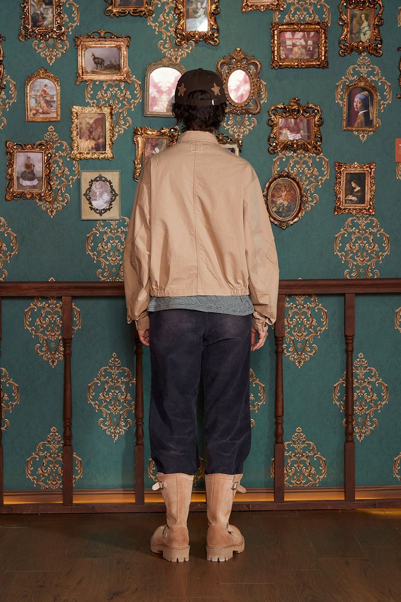 POCKET ARGYLE SHORT JACKET / BEIGE