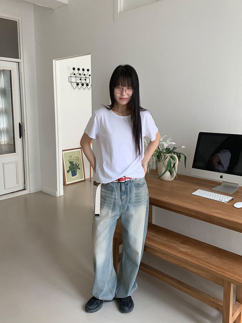 SILKET U-NECK TEE (3C)