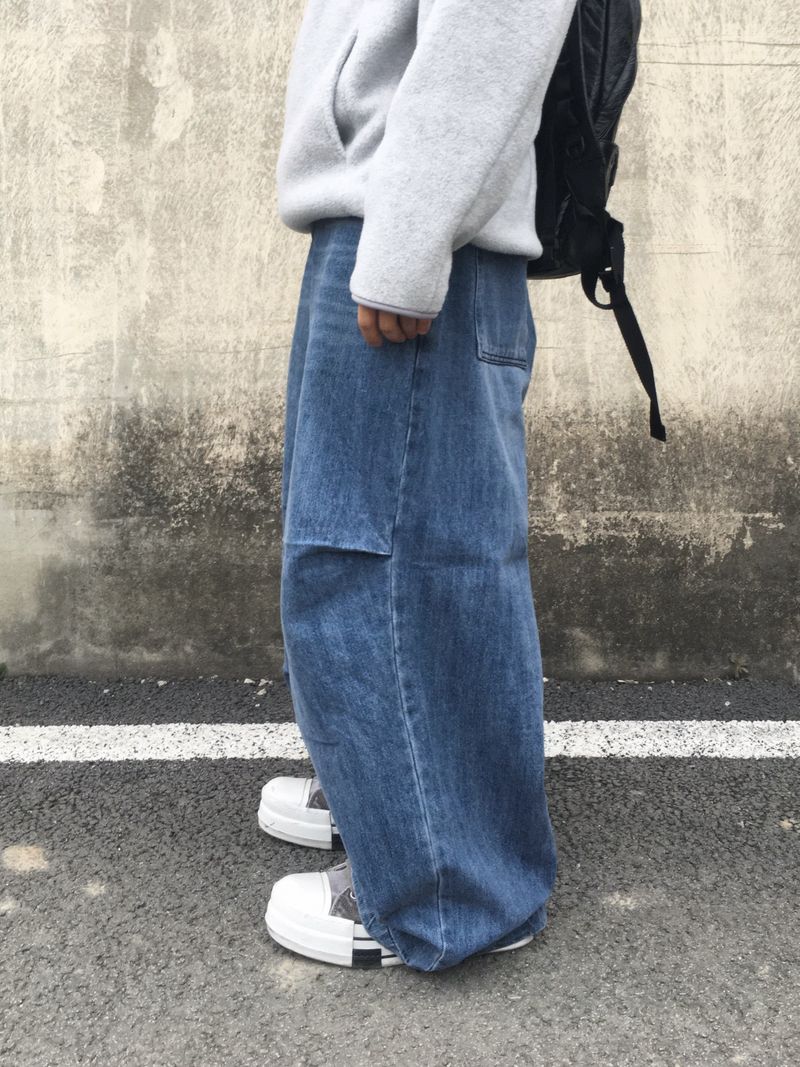 Burnett Double Pintuck Balloon Denim Pants 2C