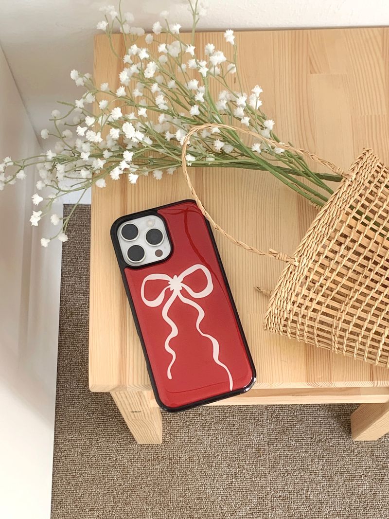 [MADE] Red Velvet Ribbon Epoxy Case