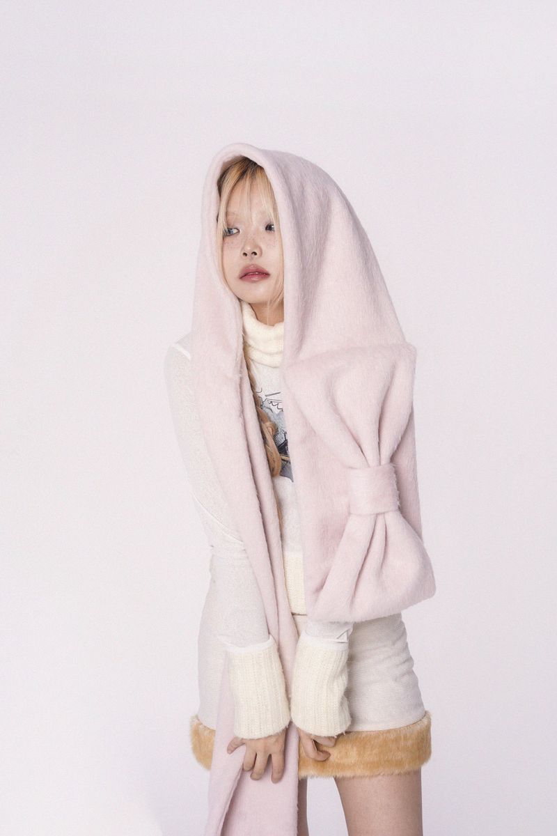 Ribbon Muffler_Fairy pink
