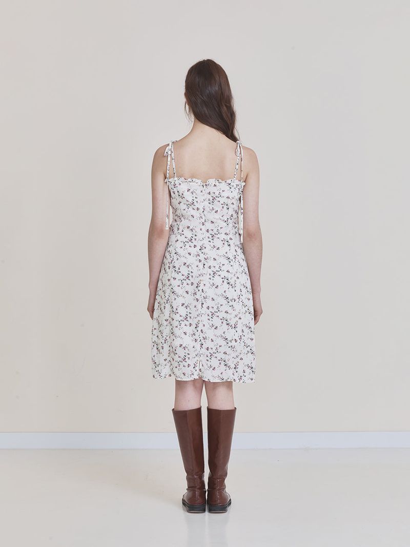 Frill midi dress (Ivory)