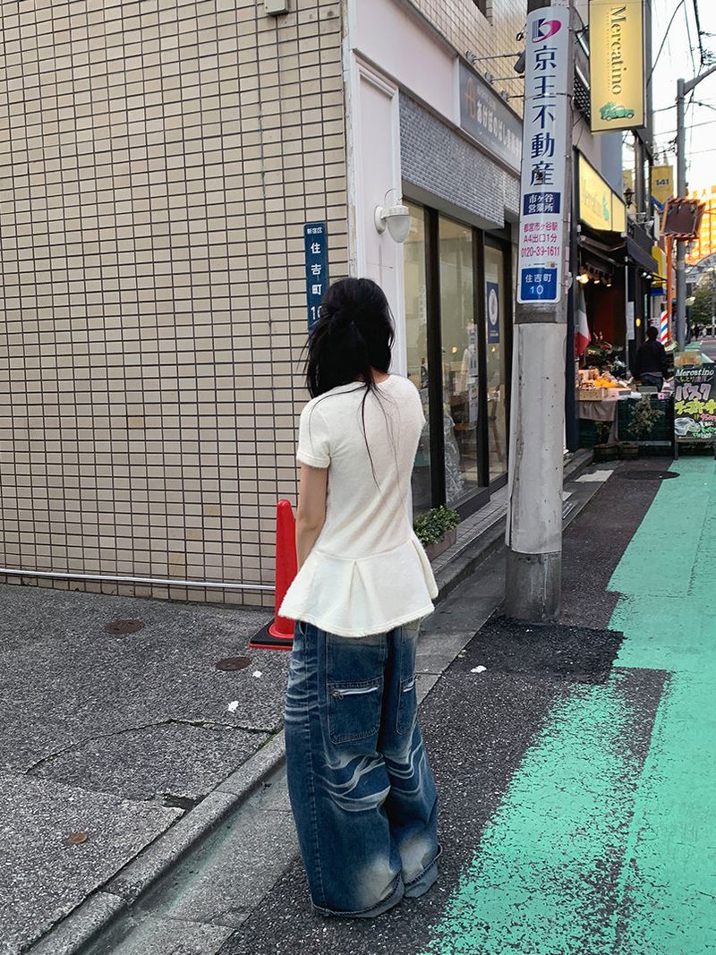 BACK POCKET MAXI JEANS (2C)