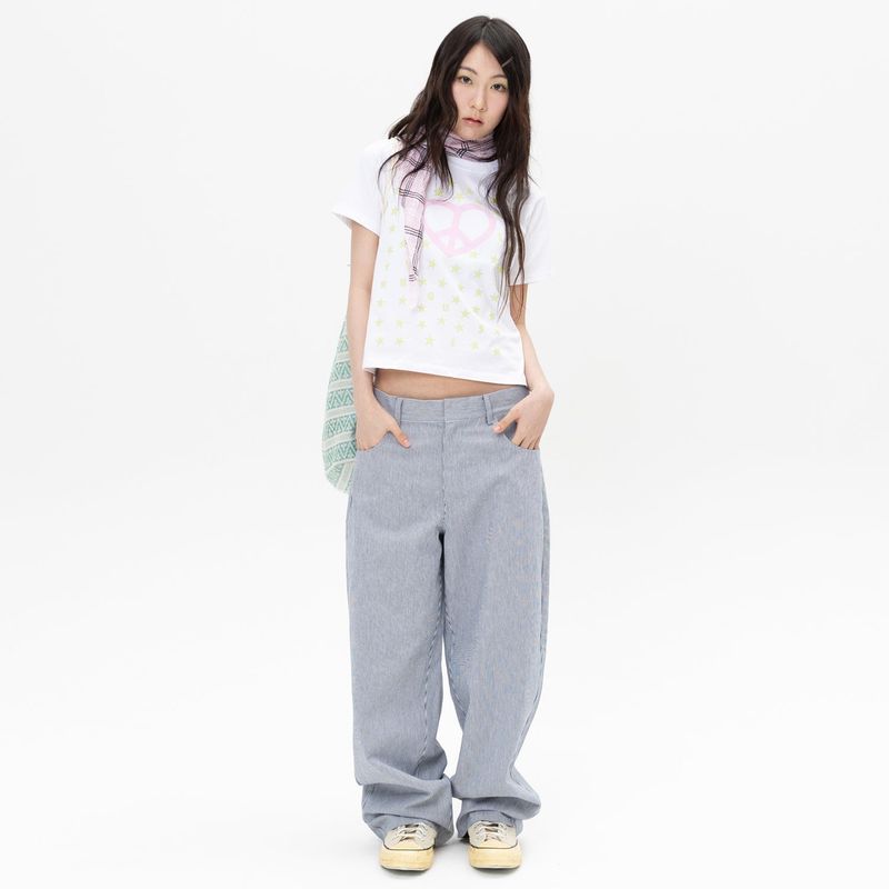 Heart Peace Star Tee - White