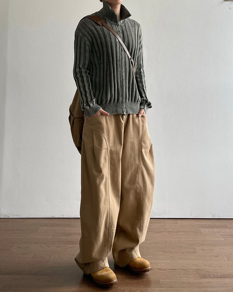 ボリューム リベット コットン パンツ