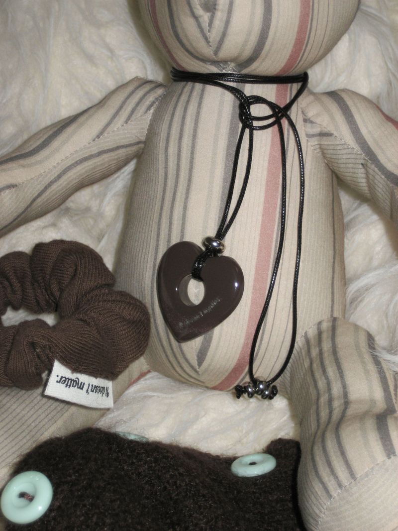 [HEART] Loppy necklace (Brown)