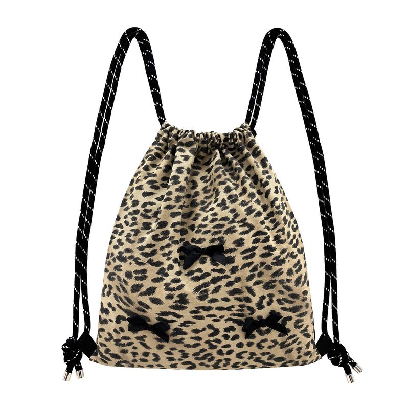 OTHER-worldly（アザーワールドリー）の「Ribbon Gym Sack [Brown Leopard]（Bags）」
