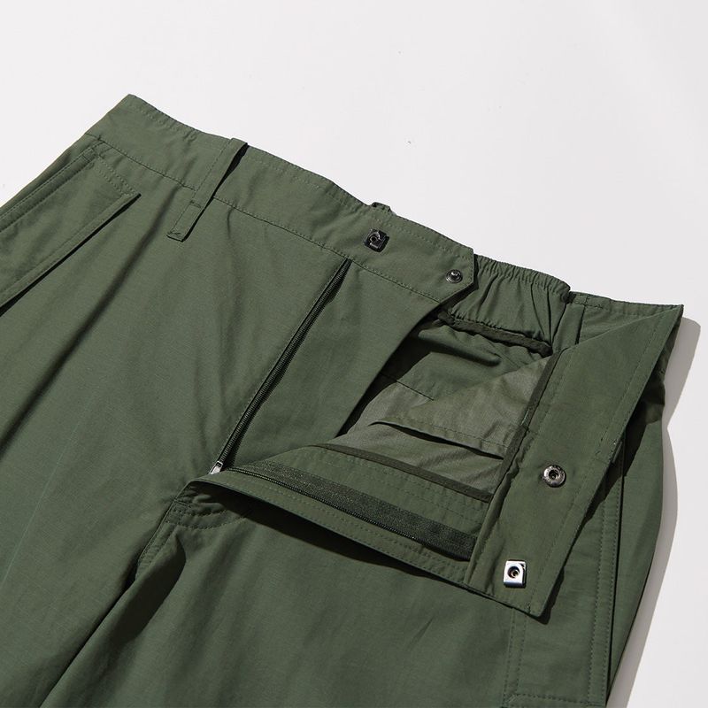 Nylon RIB Ventilation Cargo Pants - KHAKI