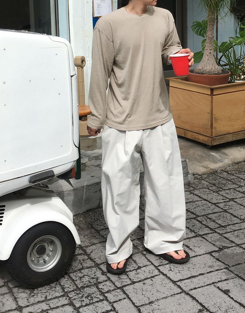 No.1348 basic one tuck wide SL (3color)