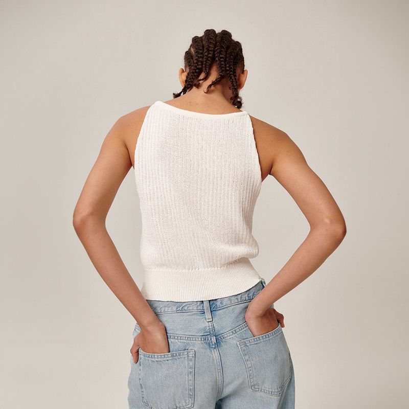 Onu Knitted Sleeveless White