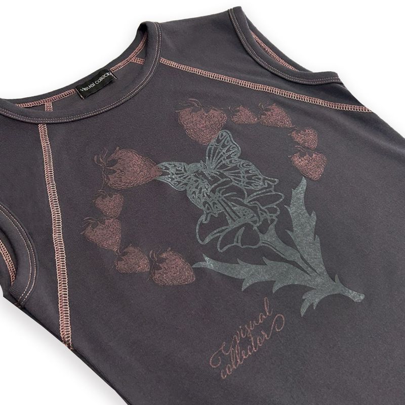Mori Session Stitch Tee [charcoal]