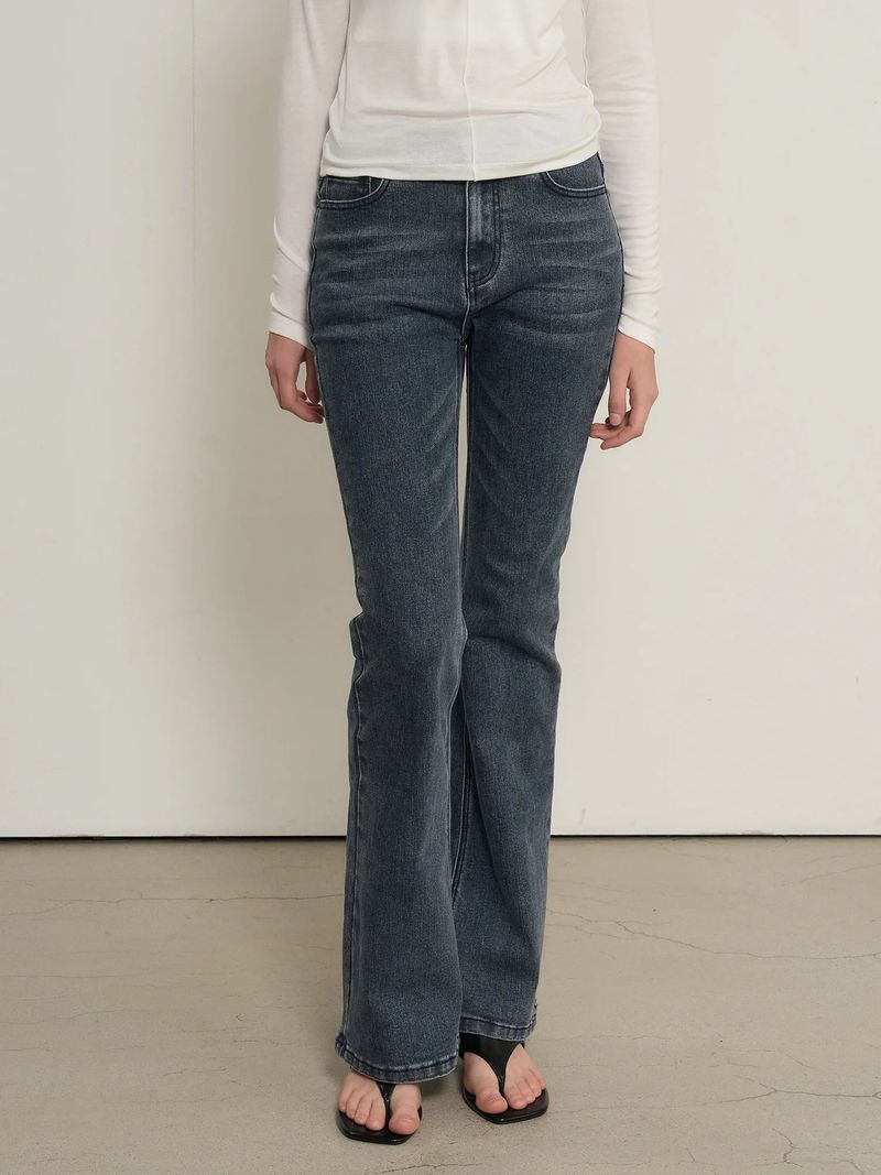 BOOTCUT WASHING DENIM PANTS