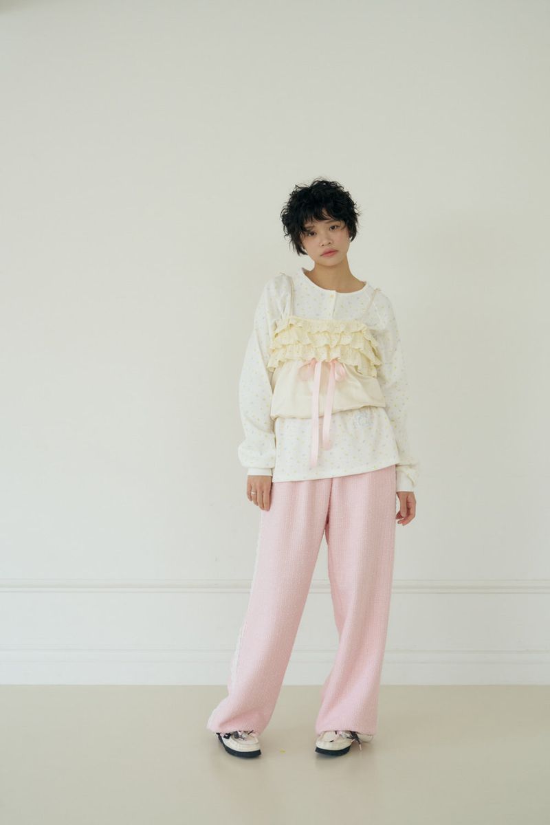 POPPY TWEED PANTS (PINK)