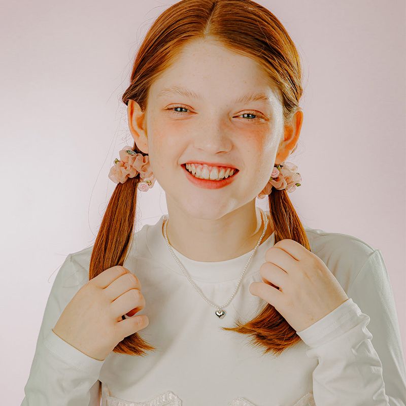 MINI ROSE SEE-THROUGH SCRUNCHIE (LIGHT PINK)