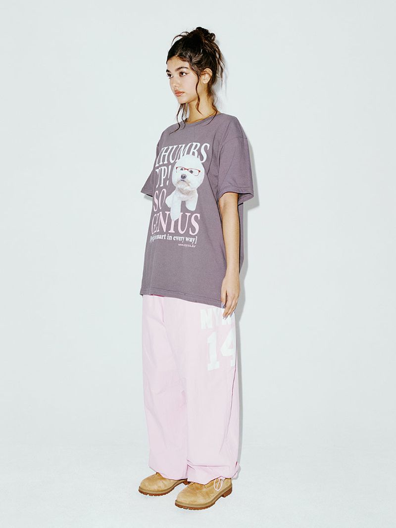 14 WIDE TRACK PANTS PINK