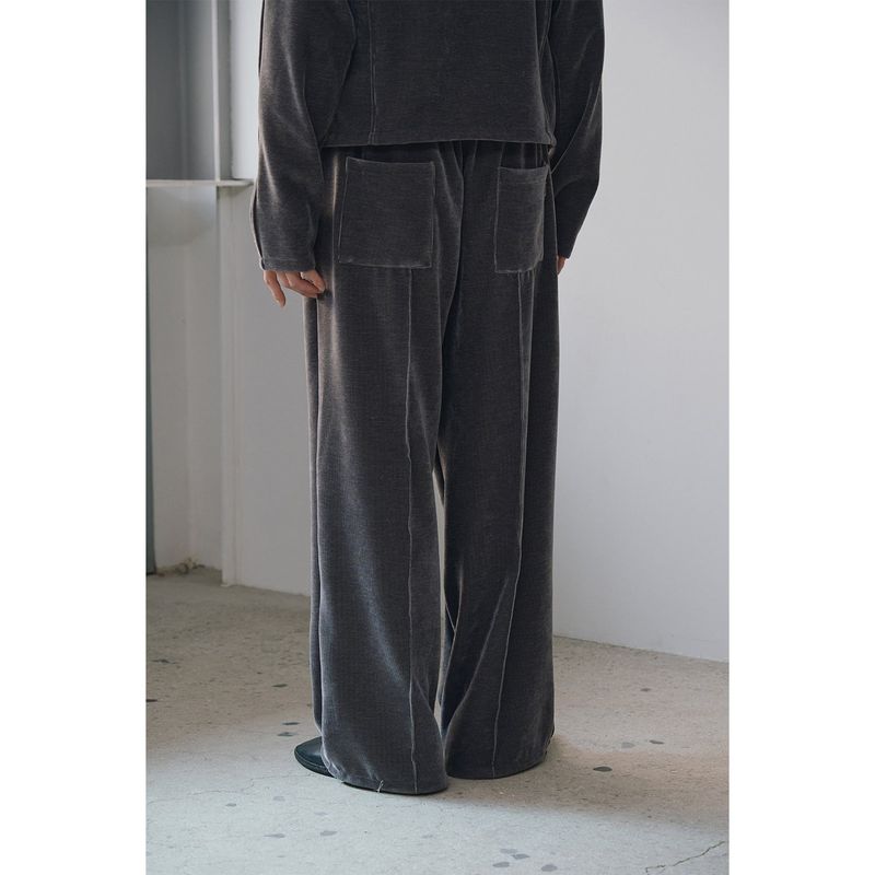Velvet corduroy line pants(Charcoal)