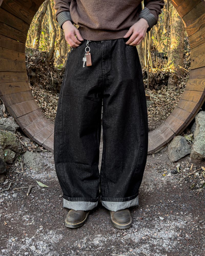 Never Curved Panel Raw Denim