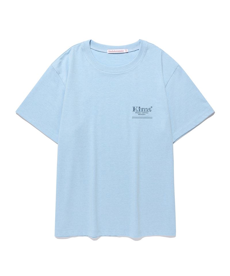 Kims Fresh Cotton Market(キムス フレッシュ コットン マーケット)の「ミニバムラインロゴT Blue(トップス)」