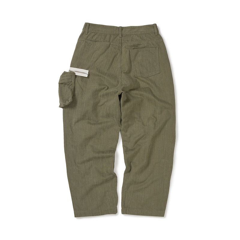 Trapper pouch pants / Ash khaki