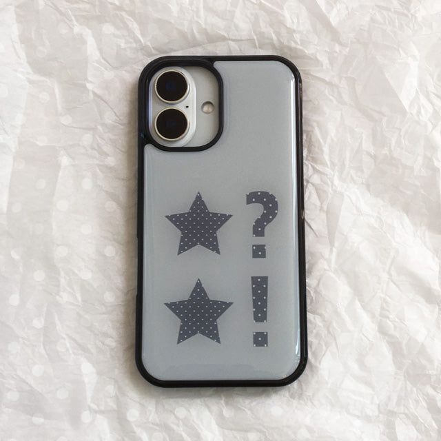 Dot dot star light gray epoxy bumper case