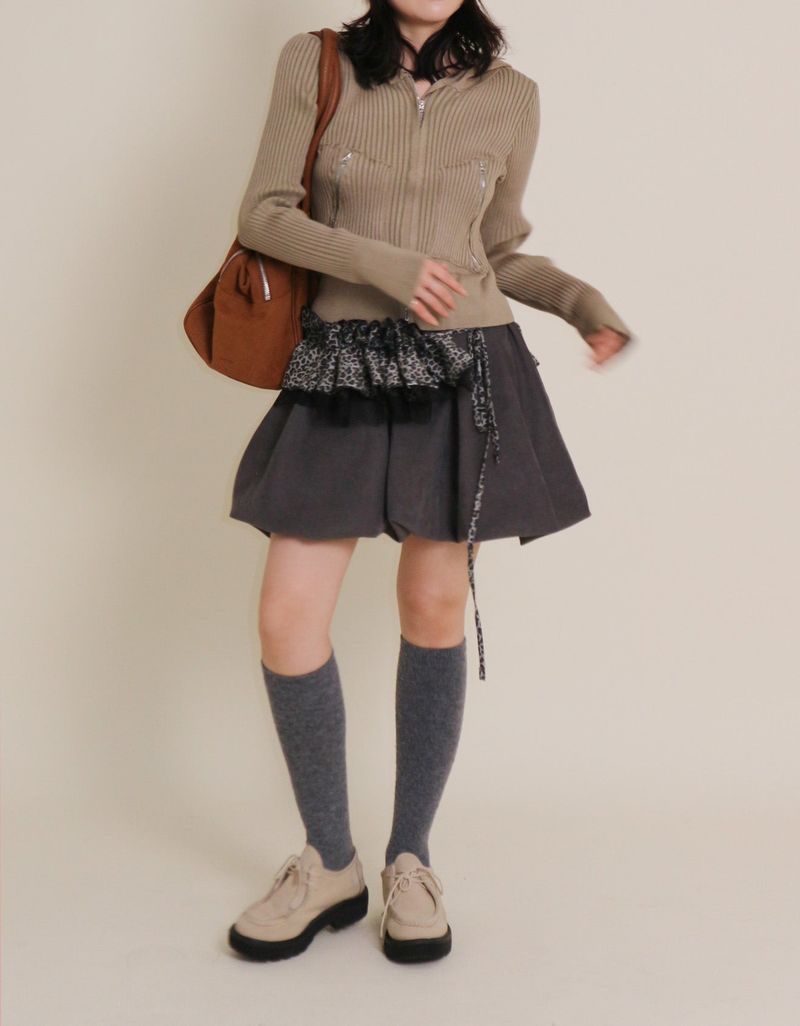 Cush Banding Pumpkin Balloon Mini Skirt