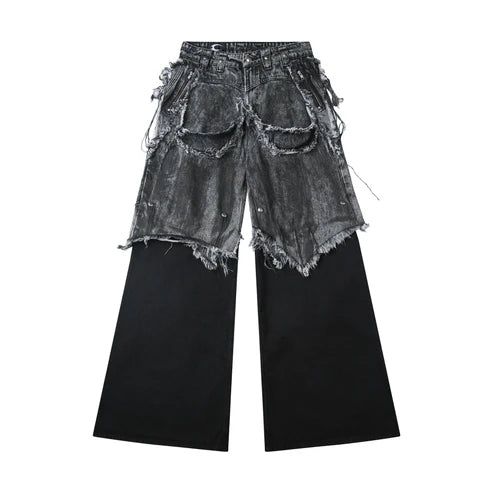 Cozy Worldwide(コージー ワールドワイド)の「"005 CHAOS DREAM" WAXED GREY LAYER PANTS(Pants)」