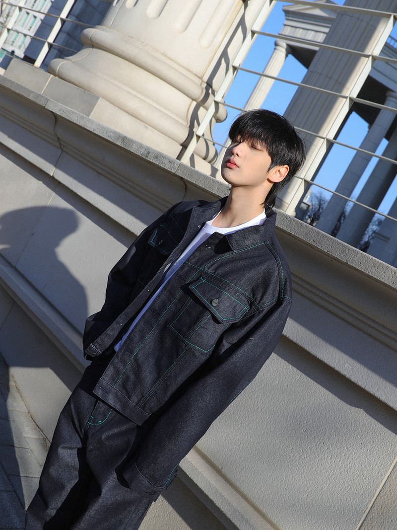 Rerap Non Fade Denim Stitch Jacket (2color)