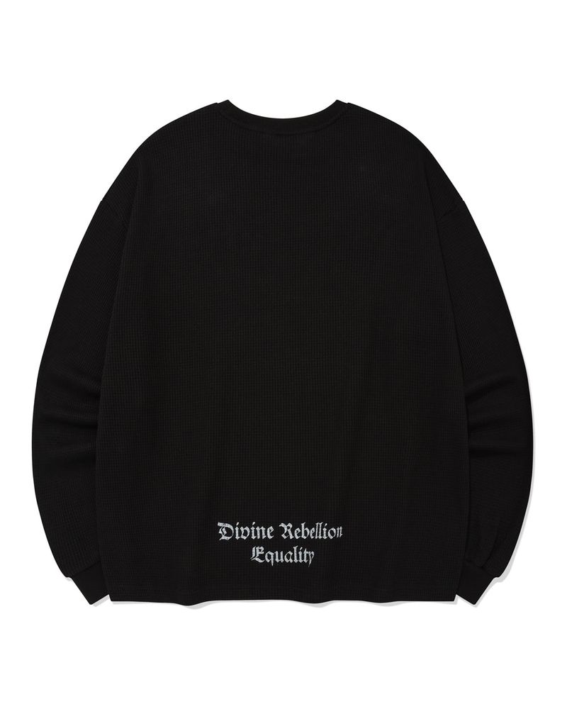 Divine Waffle Long Sleeved/Black