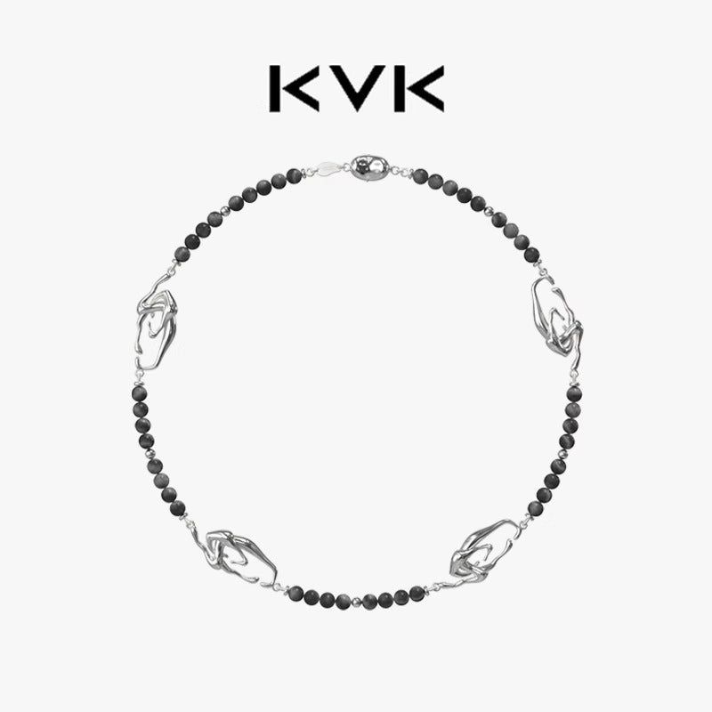 KVK（ケーブイケー）の「KVK スパイダー ブラックオニキスマルチシンボルネックレス（アクセサリー）」
