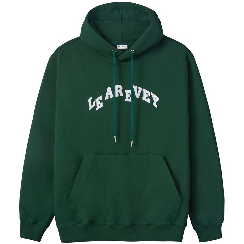 LE AREVEY（アルヴェイ）の「LE AREVEY ARCH LOGO HOODIE DEEP GREEN（Tops）」
