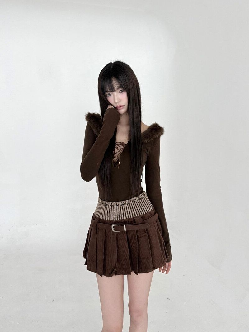 1548. Fur rope T (2color)