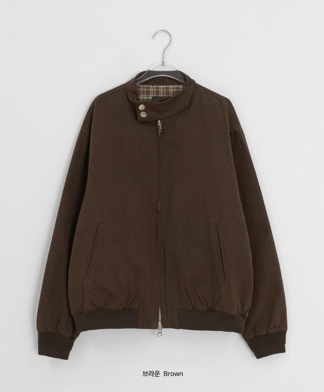 Yusaki Harringtton Button Blouson Jacket